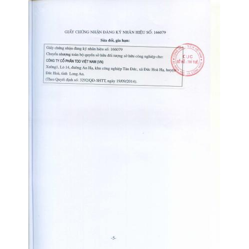 GCN đăng ký nhãn hiệu Satin280